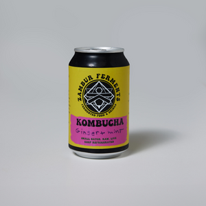 Zambur Kombucha -  Ginger & Mint (330ml can) LIMITED ADDITION
