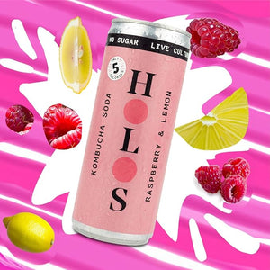 Holos Kombucha Soda - Raspberry & Lemon (250ml)