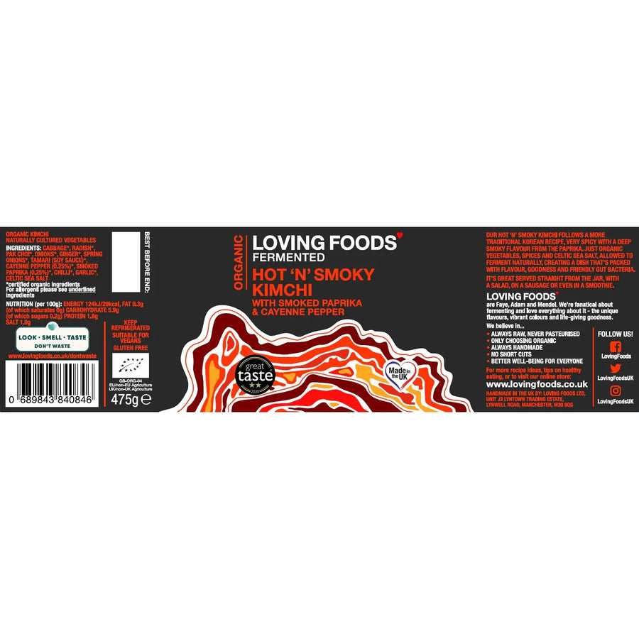 Loving Foods - Organic Kimchi - HOT'N'SMOKEY