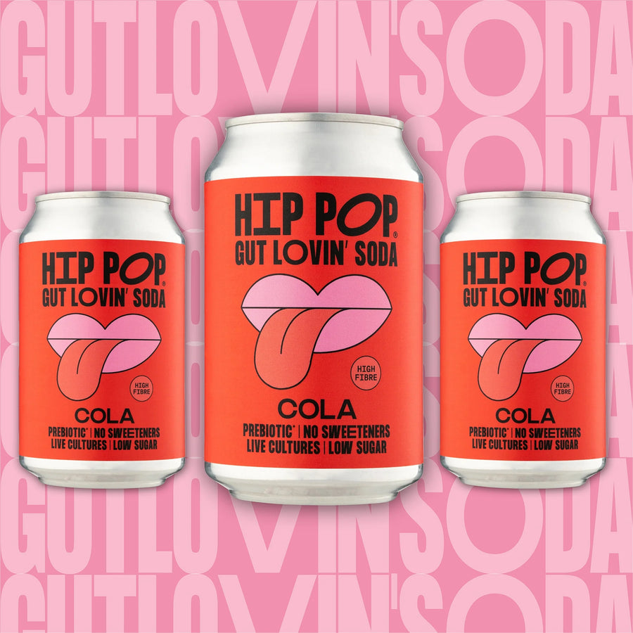 HIP POP - GUT LOVIN' SODA - COLA FLAVOUR - 330ML CANS