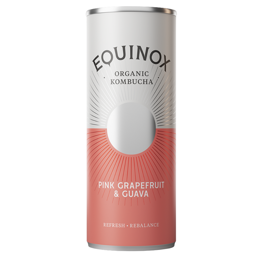 Equinox Kombucha Pink Grapefruit & Guava Can (250ml)