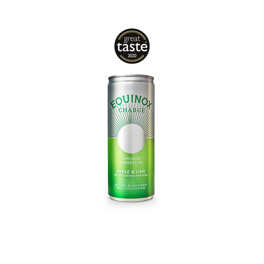 Equinox Kombucha - Charge - Apple & Lime (250ml Can)